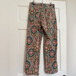 MOTHER Colorful Patterned Flare Jeans